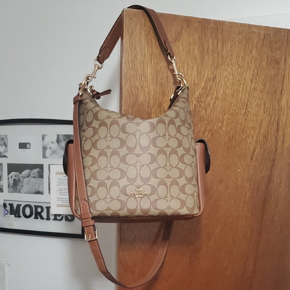 Coach Handbags - Coach Pennie Signature Redwood Shoulder Crossbody Bag